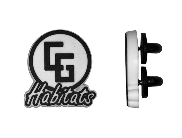 cg habitats rubber logo pin