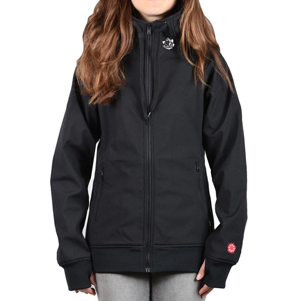 womens standard tech hoodie form fit front